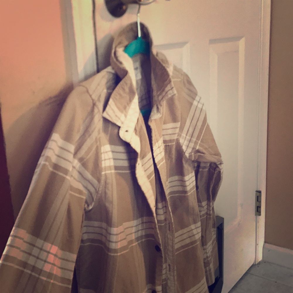PAC sun plaid button down shirt